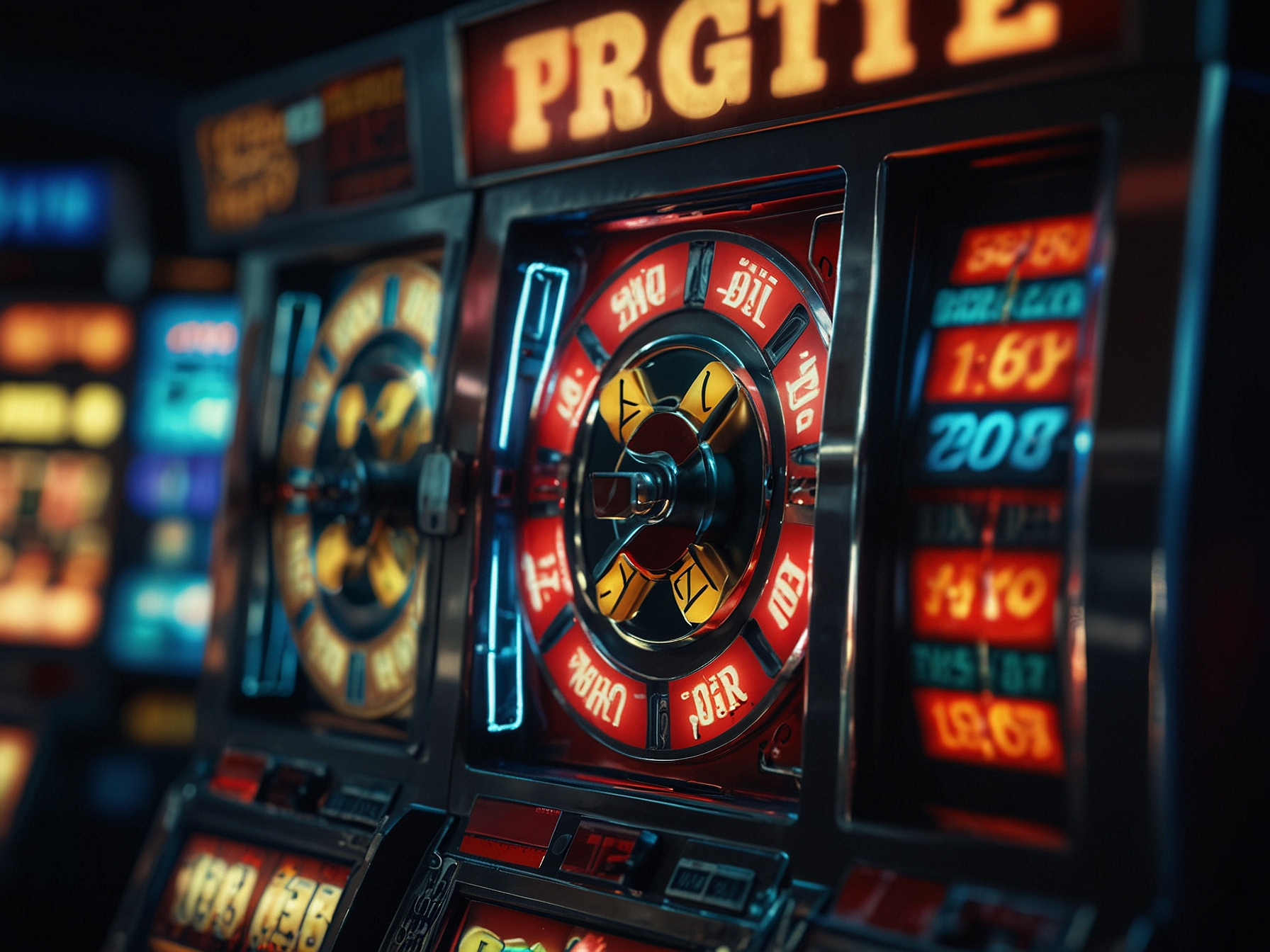 Close-up of slot with RTP overlay