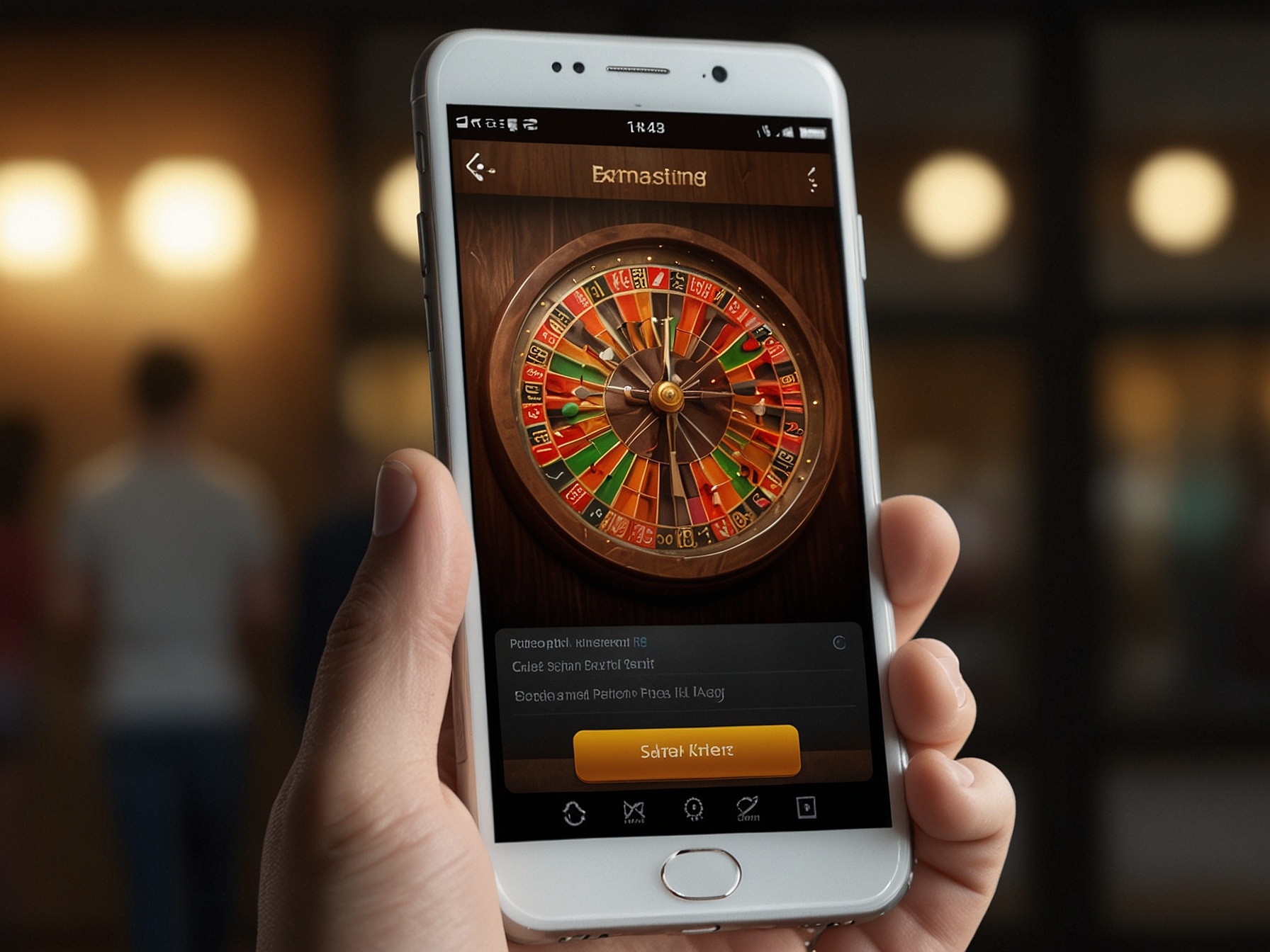 User receiving free spins confirmation on phone