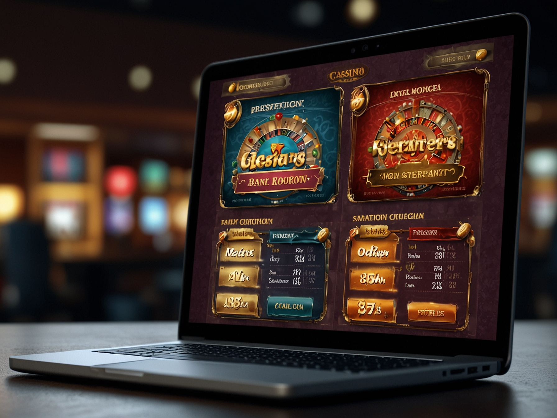 Promotional bonus details on a laptop