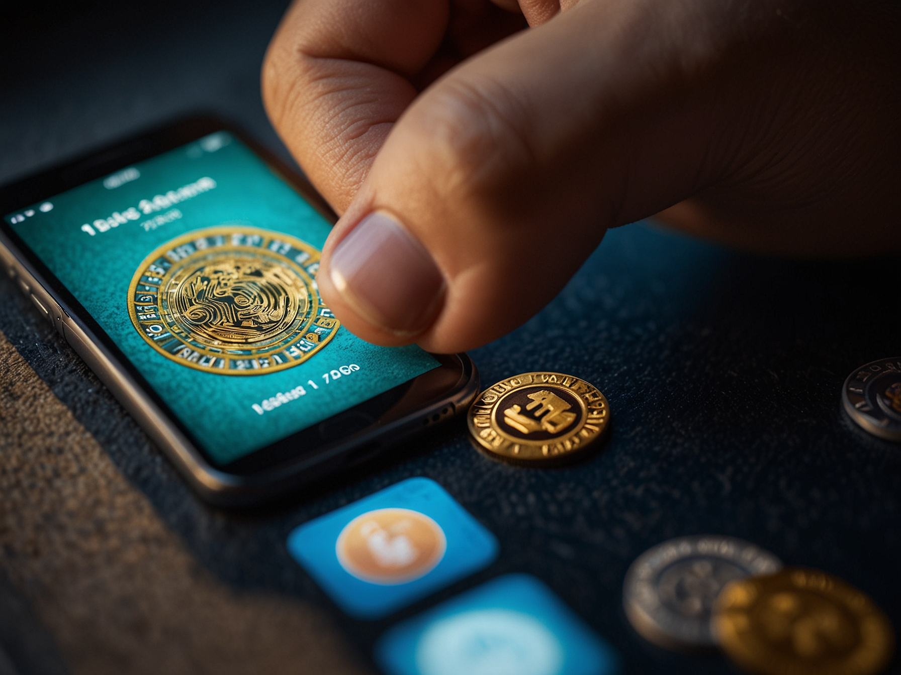 User logging in with biometric authentication